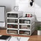 Stackable Plastic Desktop Organizer Drawer Dustproof Storage Box 8