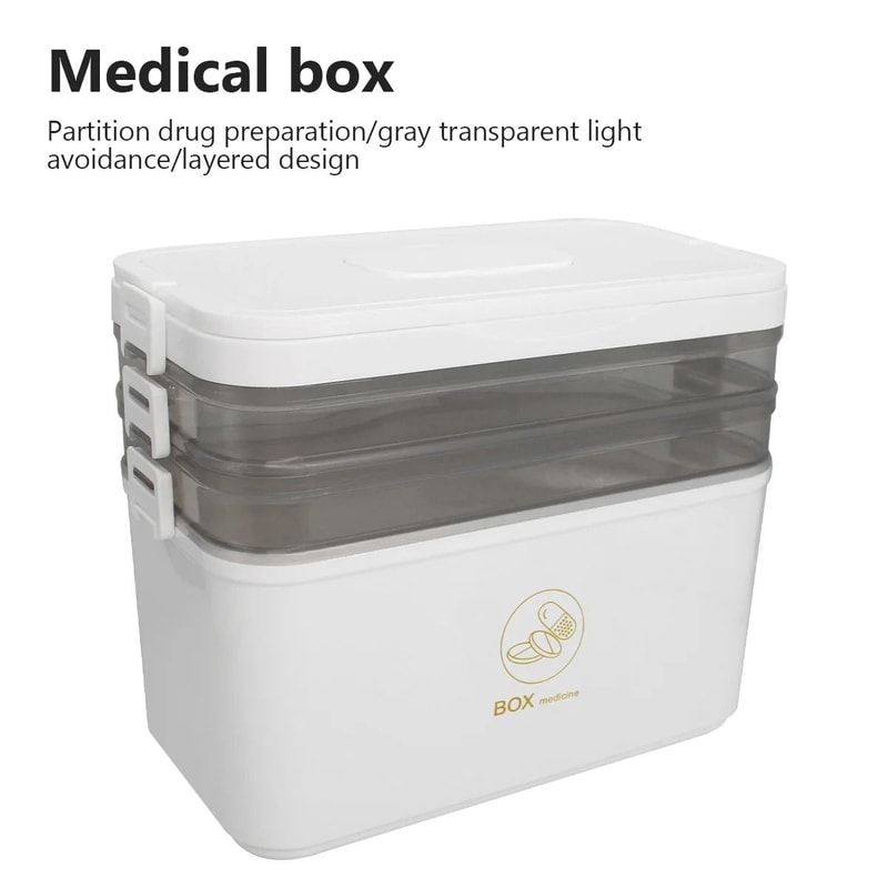 Portable Large Capacity Medicine Box Multi Layer First Aid Organizer 5