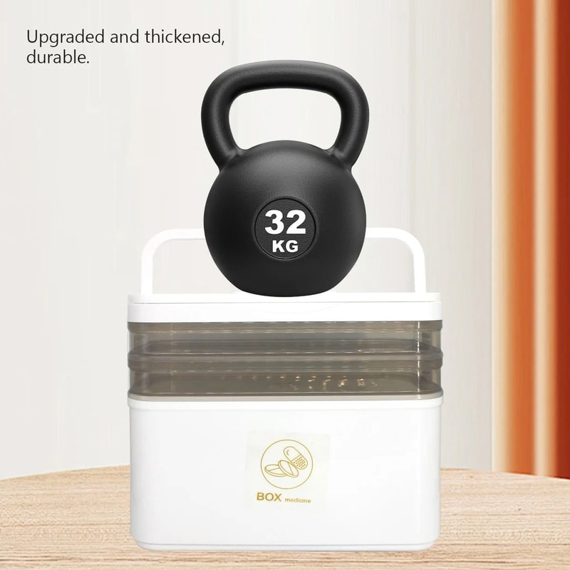 Portable Large Capacity Medicine Box Multi Layer First Aid Organizer 6