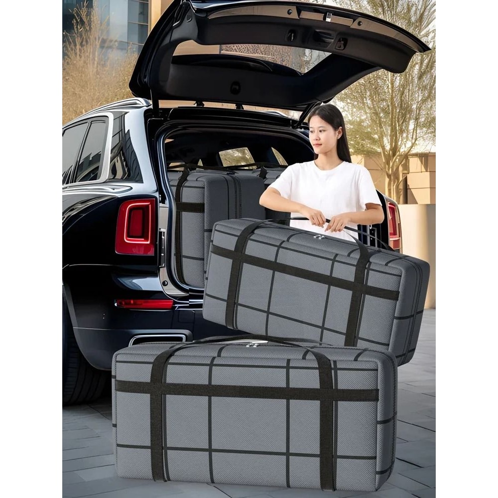 Large Capacity Portable Moving Storage Bag Foldable Duffel Organizer 9