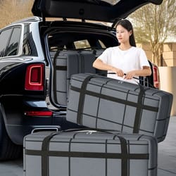 large capacity portable moving storage bag foldable duffel organizer