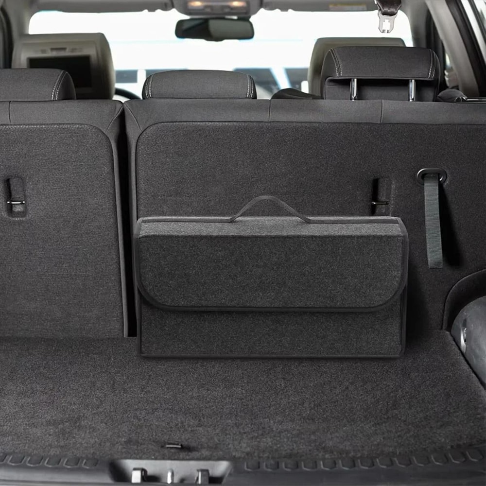 Dark Gray Car Felt Storage Box Thickened Soft Organizer 4