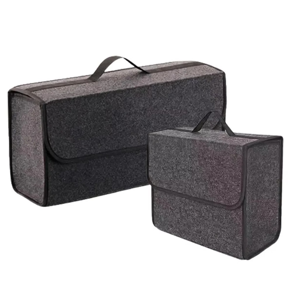 Dark Gray Car Felt Storage Box Thickened Soft Organizer 0