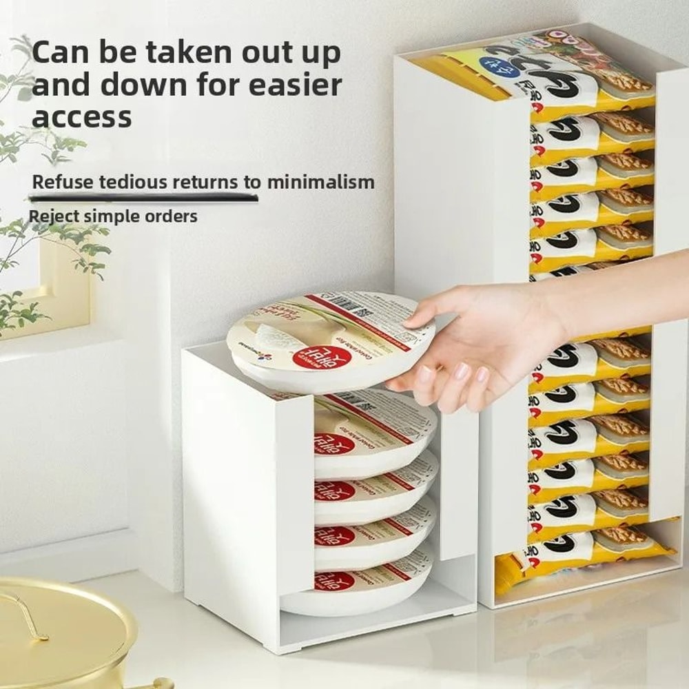Rectangular Instant Noodles Storage Box Kitchen Desktop Organizer 7