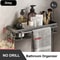 Stainless Steel Bathroom Storage Rack With Suction Cup Anti Rust Shower Shelf 7