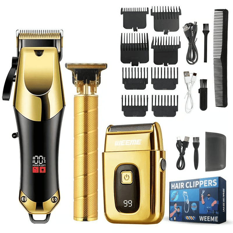 Professional Hair Clippers Trimmer Set For Men For Fades Beard Lines And Home Haircuts 9