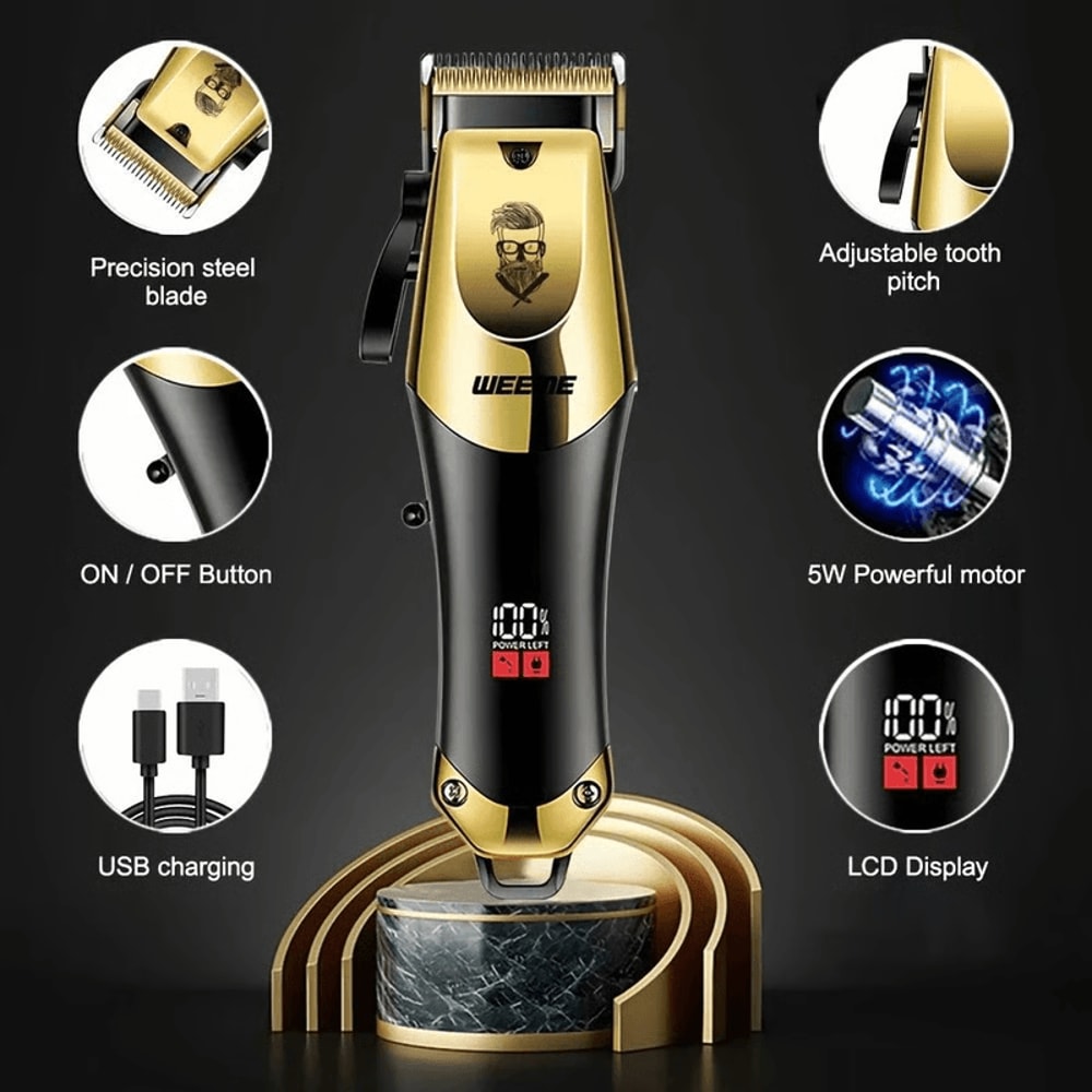 Professional Hair Clippers Trimmer Set For Men For Fades Beard Lines And Home Haircuts 10