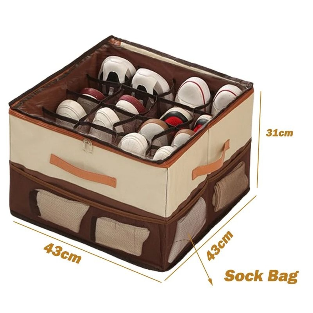 Large Capacity Foldable Shoes Storage Box With Compartments 5
