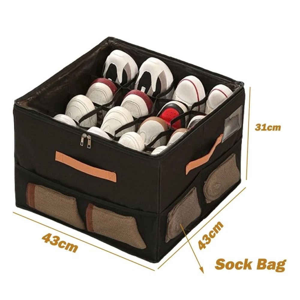 Large Capacity Foldable Shoes Storage Box With Compartments 4