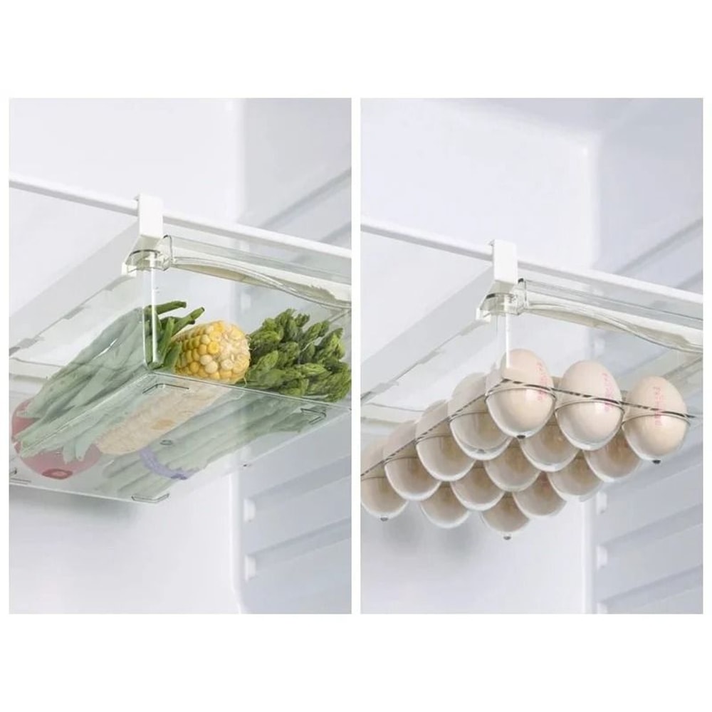 Sliding Refrigerator Drawer Food Storage Box Shelf Organizer 3