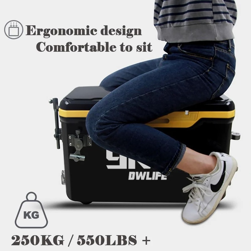 36L Multifunctional Fishing Tackle Box With Wheels And Liftable Legs 6