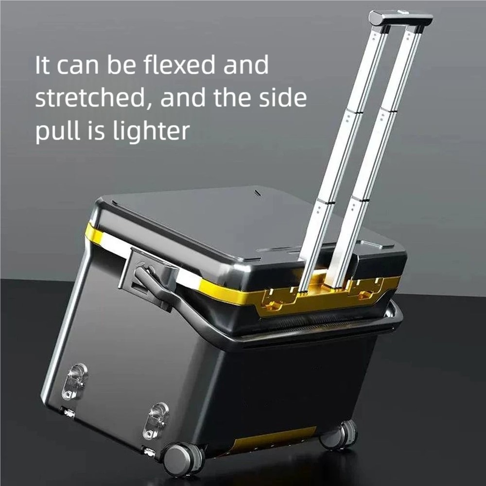 36L Multifunctional Fishing Tackle Box With Wheels And Liftable Legs 7