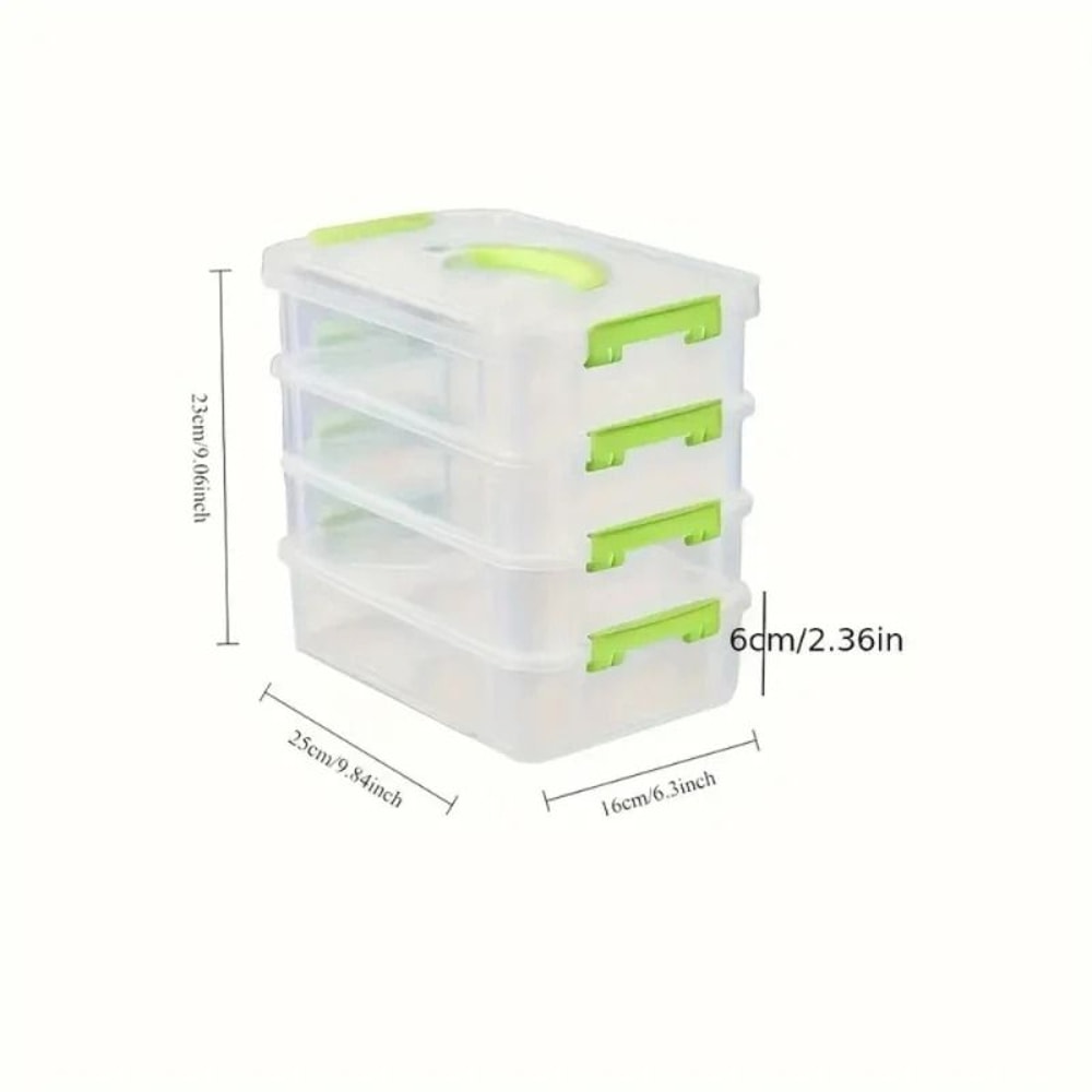4 Layer Transparent Plastic Storage Box With Partitioned Drawers 2