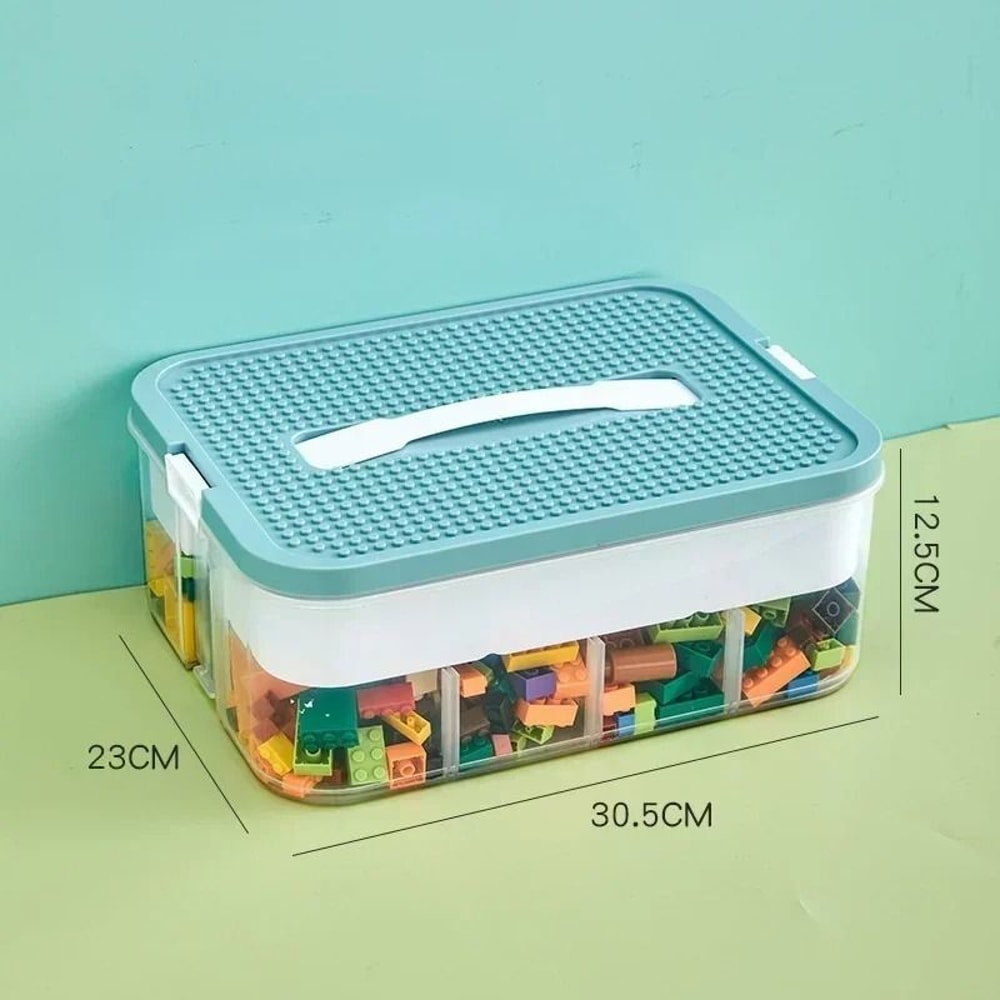 Stackable Transparent Building Block Storage Box Dustproof Toy Organizer 5