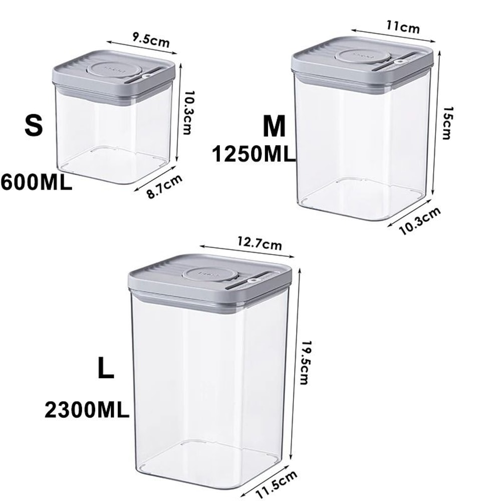 BPA Free Airtight Pantry Storage Containers Stackable Food Canisters 5