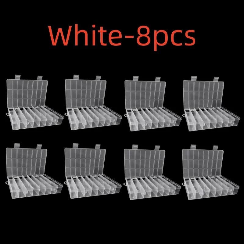 24 Grid Compartment Plastic Storage Box Organizer For Jewelry And Beads 10