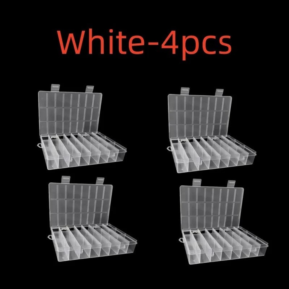 24 Grid Compartment Plastic Storage Box Organizer For Jewelry And Beads 8