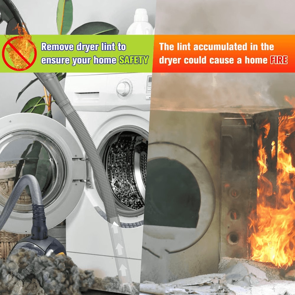Dryer Vent Cleaner Kit Lint Removal Tool Fire Hazard Prevention Efficiency Boost 3