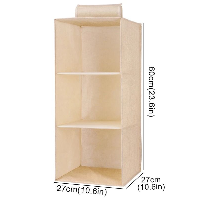 Collapsible Wardrobe Hanging Storage Organizer With Drawer Shelves 3