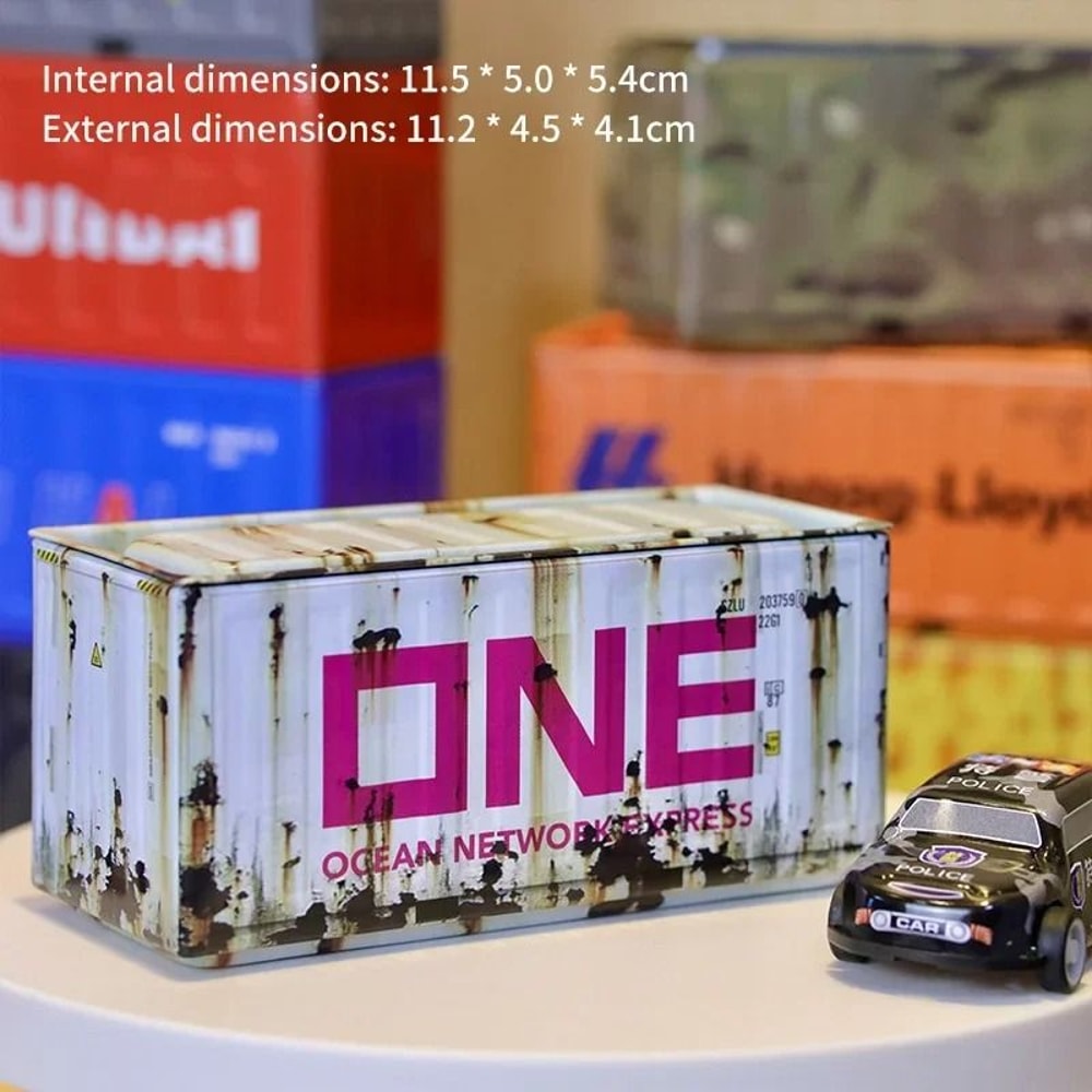 Creative Iron Tin Storage Box Compact Desktop Organizer 1