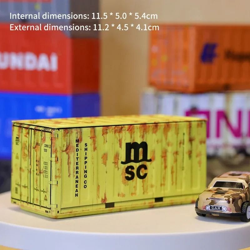 Creative Iron Tin Storage Box Compact Desktop Organizer 2