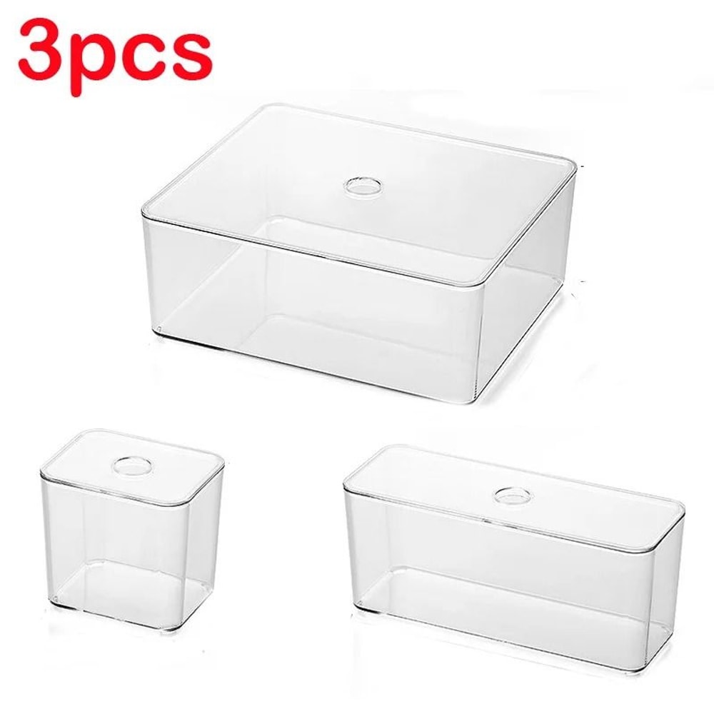 Clear Acrylic Drawer Organizer Set Transparent Storage Bins 12