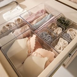 clear acrylic drawer organizer set transparent storage bins