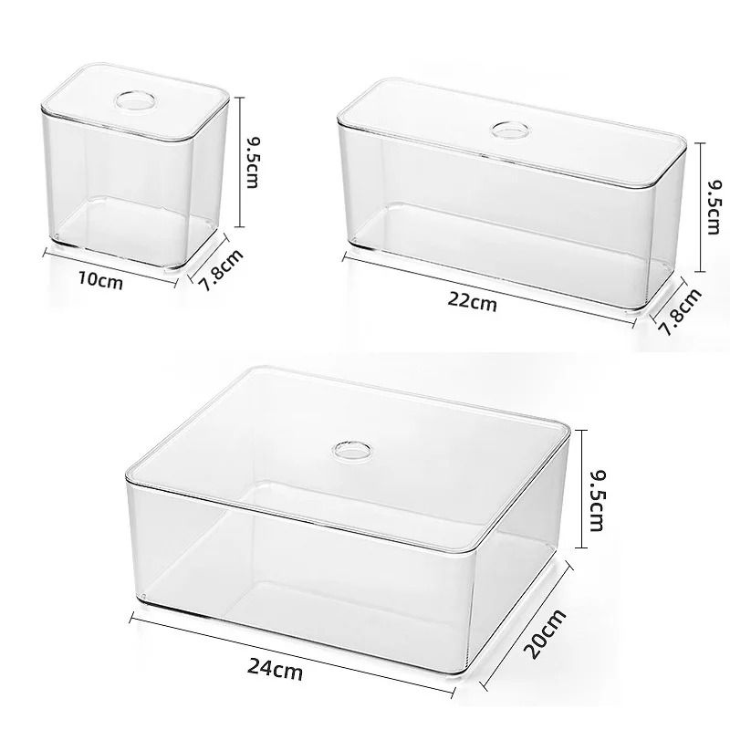 Clear Acrylic Drawer Organizer Set Transparent Storage Bins 7