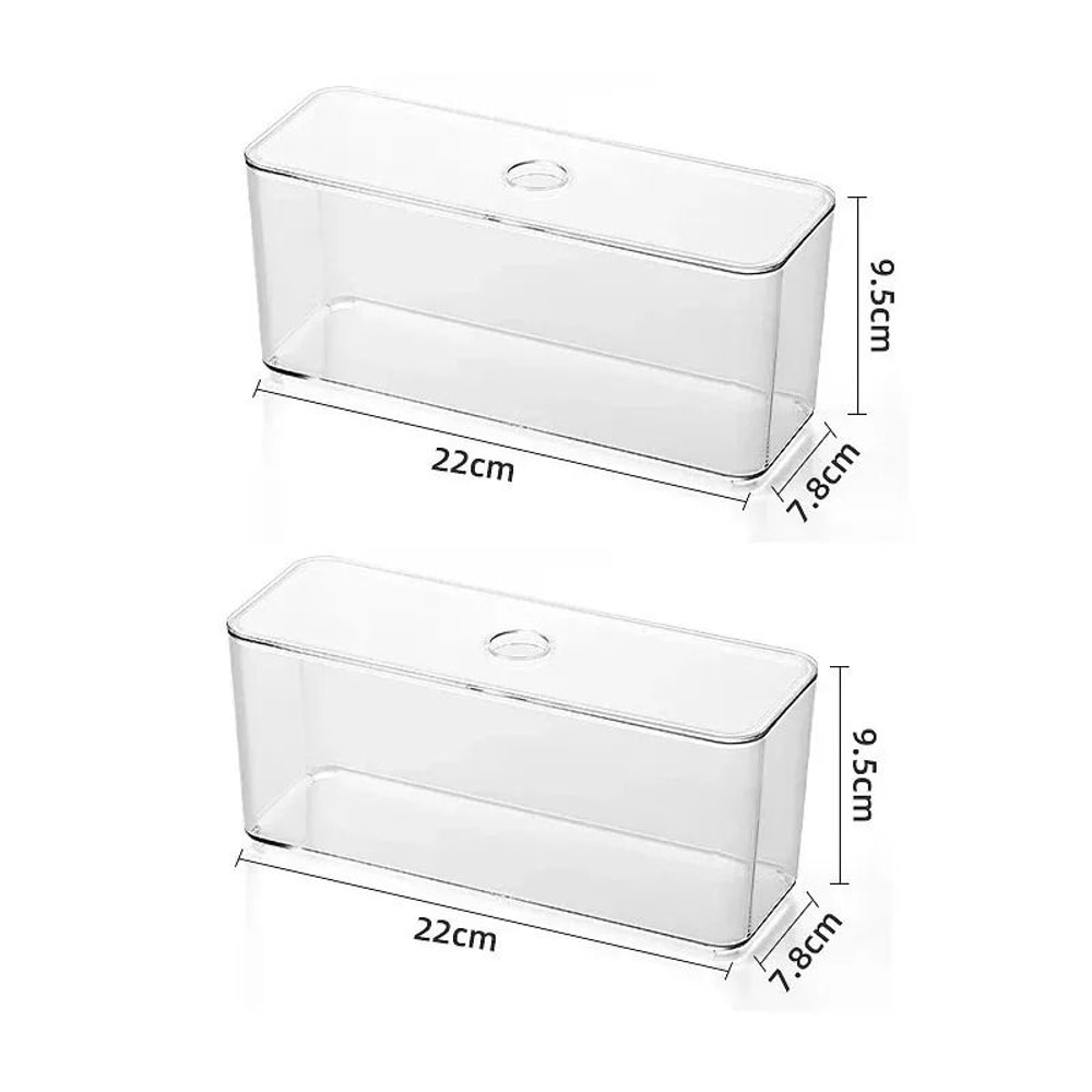 Clear Acrylic Drawer Organizer Set Transparent Storage Bins 2