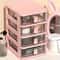 Multi Tier Clear Stacking Drawer Organizer Modular Desktop Storage Box 12