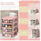 Multi Tier Clear Stacking Drawer Organizer Modular Desktop Storage Box 13