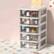 Multi Tier Clear Stacking Drawer Organizer Modular Desktop Storage Box 8