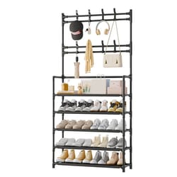 5 layer floor standing storage rack for shoes and clothing