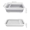Large Capacity Foldable Dish Drying Rack With Drain Tray Kitchen Dish Drainer 1