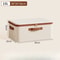 Large Capacity Cotton Linen Storage Box With Dust Proof Cover 2