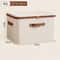 Large Capacity Cotton Linen Storage Box With Dust Proof Cover 4