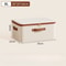 Large Capacity Cotton Linen Storage Box With Dust Proof Cover 1