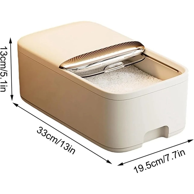 Large Capacity Sealed Rice Storage Container With Measuring Cup 2