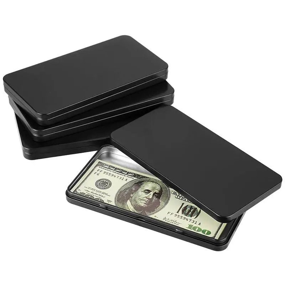 Portable Metal Cash Storage Box Paper Money Holder Tray 1