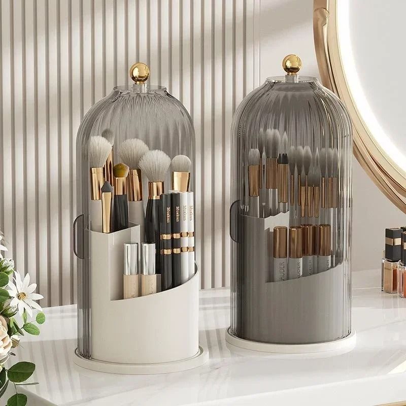 360 Rotating Makeup Brush Holder Organizer Cosmetic Storage Box 5