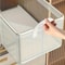 2 Pcs Foldable Transparent PVC Storage Bins Stackable Steel Frame Closet Organizers 4