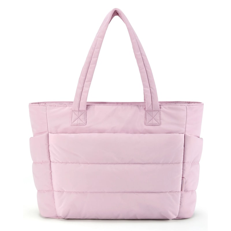 BAGSMART Large Capacity Puffy Tote Bag For Women Lightweight Commuter Handbag 2