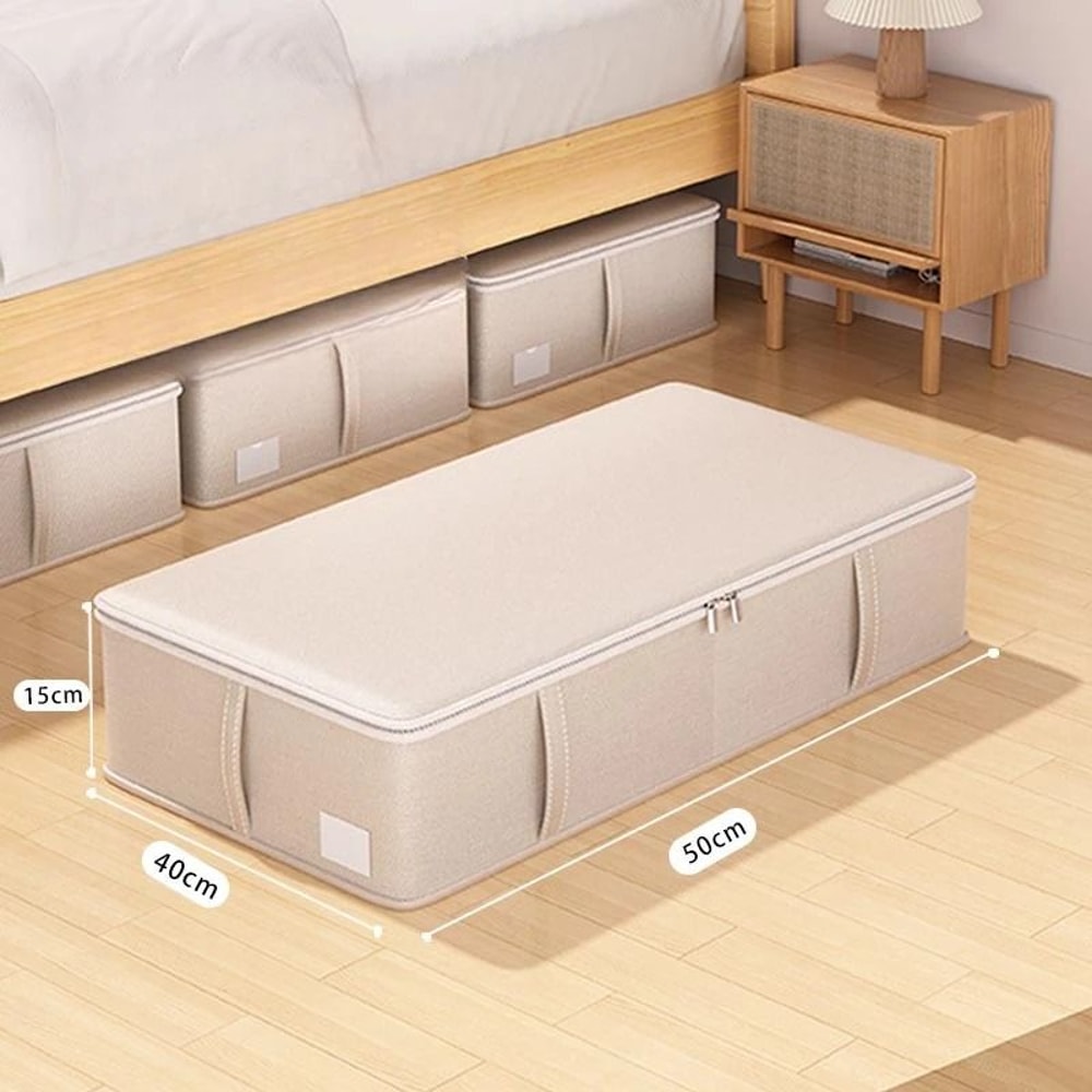 Oxford Fabric Underbed Storage Box Drawer Flat Seasonal Clothes Organizer 4