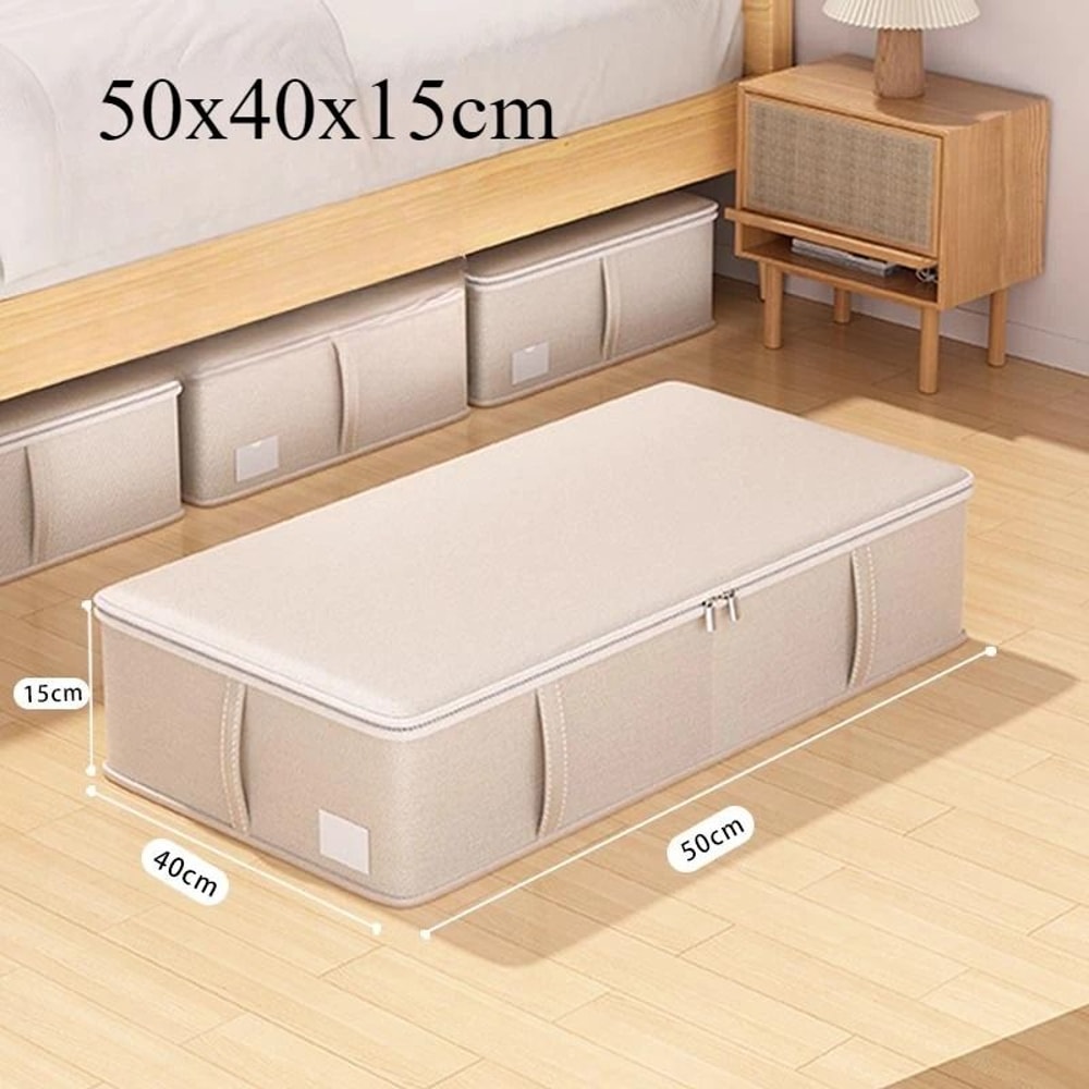 Oxford Fabric Underbed Storage Box Drawer Flat Seasonal Clothes Organizer 1