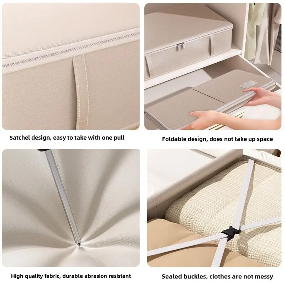 Oxford Fabric Underbed Storage Box Drawer Flat Seasonal Clothes Organizer 6