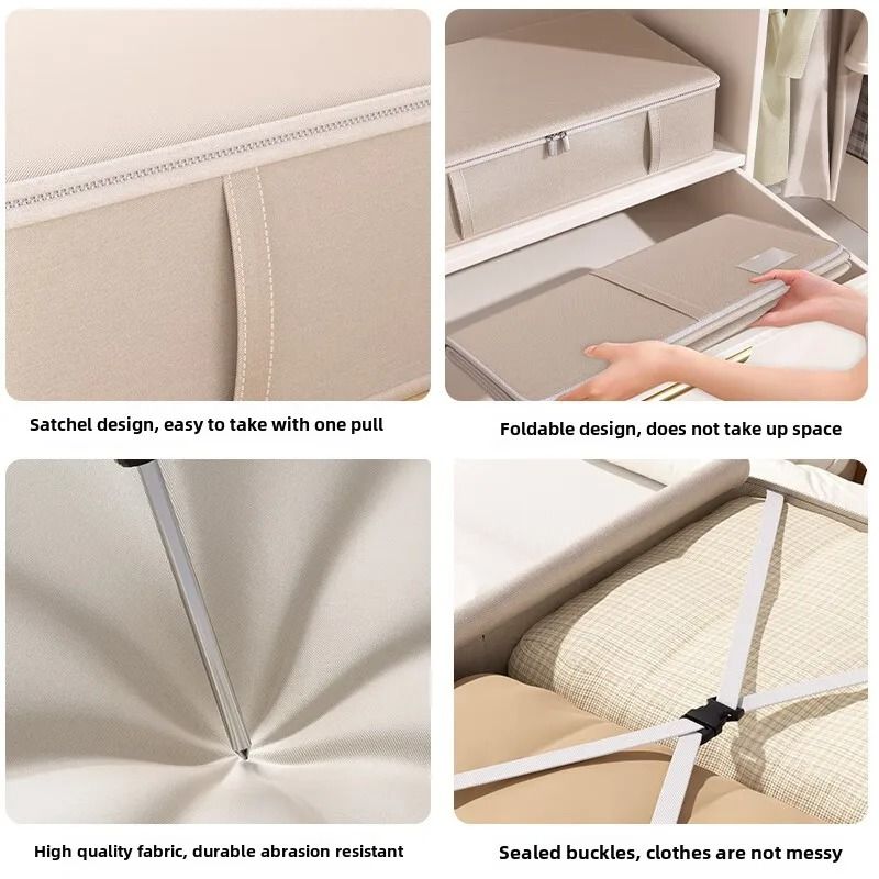 Oxford Fabric Underbed Storage Box Drawer Flat Seasonal Clothes Organizer 6