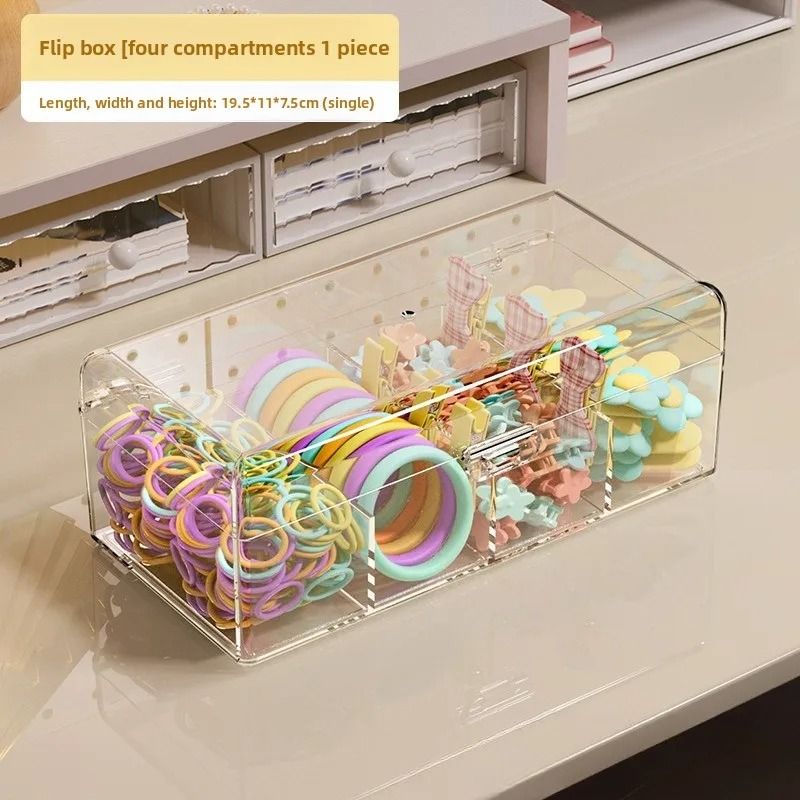 Clear Acrylic Hair Accessories Organizer Box For Headbands And Jewelry 2
