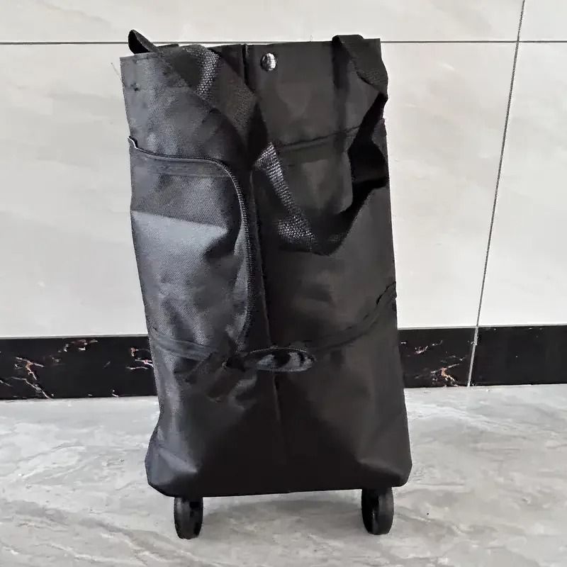 Heavy Duty Foldable Shopping Cart With Wheels For Groceries And Moving 3