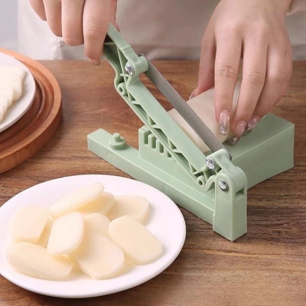 Stainless Steel Rice Cake Slicing Knife Mini Table Slicer 6