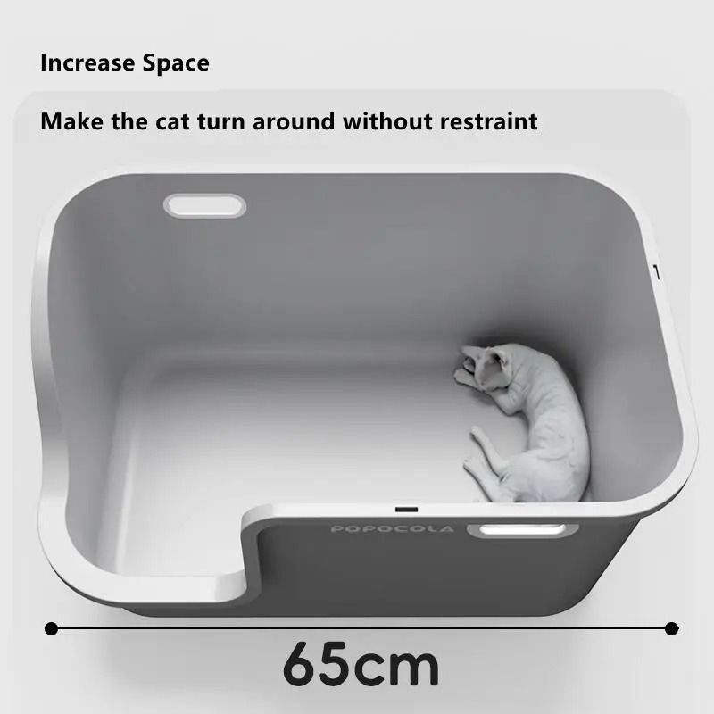 Large Enclosed Cat Litter Box With Corridor Design And Lid 4